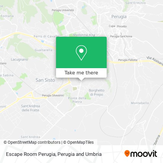 Escape Room Perugia map