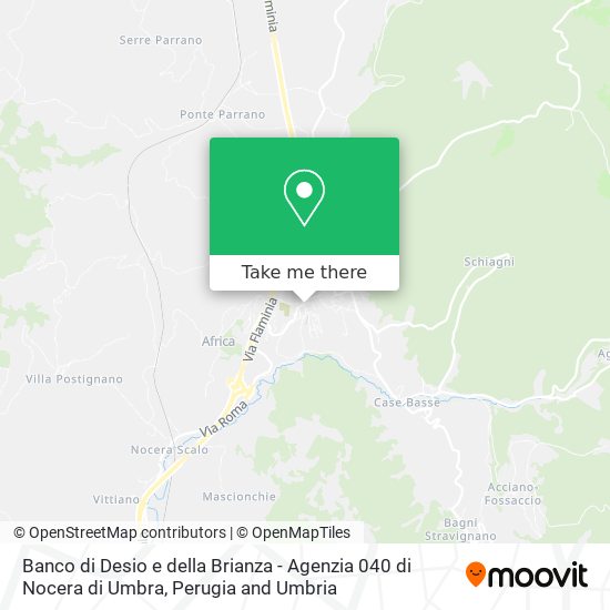 Banco di Desio e della Brianza - Agenzia 040 di Nocera di Umbra map