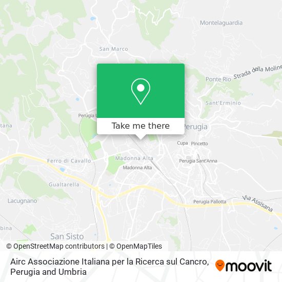 Airc Associazione Italiana per la Ricerca sul Cancro map