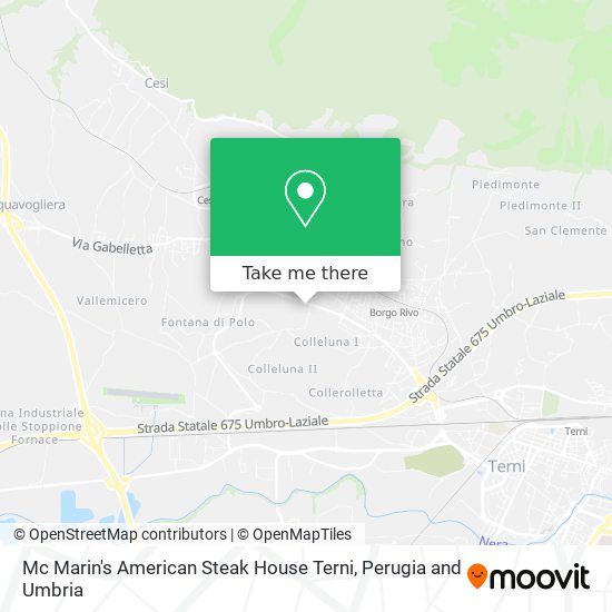 Mc Marin's American Steak House Terni map