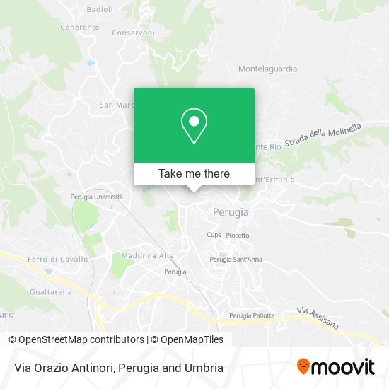 Via Orazio Antinori map