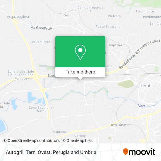 Autogrill Terni Ovest map