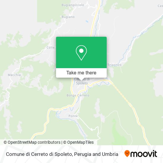 Comune di Cerreto di Spoleto map