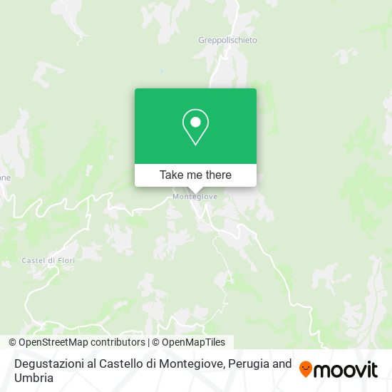 Degustazioni al Castello di Montegiove map