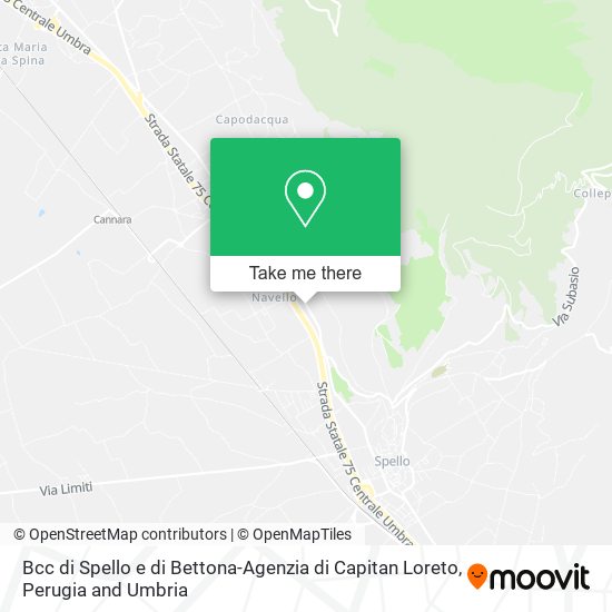 Bcc di Spello e di Bettona-Agenzia di Capitan Loreto map