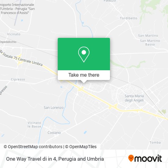 One Way Travel di in 4 map