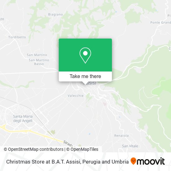 Christmas Store at B.A.T. Assisi map