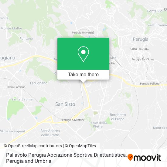 Pallavolo Perugia Aociazione Sportiva Dilettantistica map