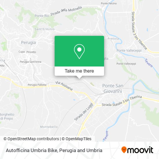 Autofficina Umbria Bike map