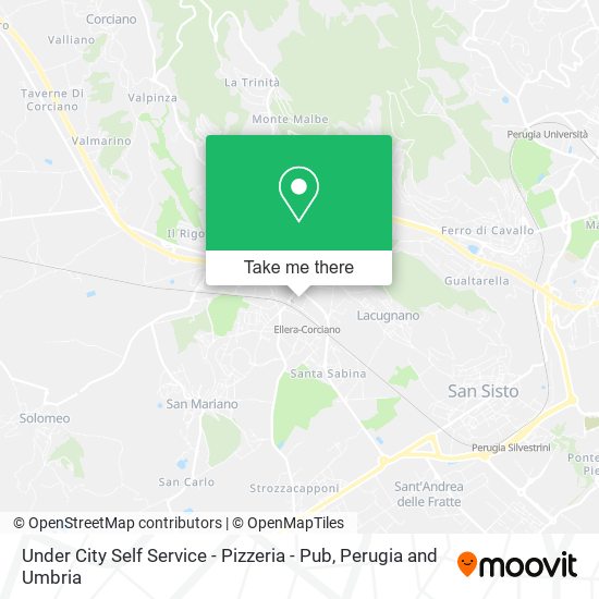 Under City Self Service - Pizzeria - Pub map