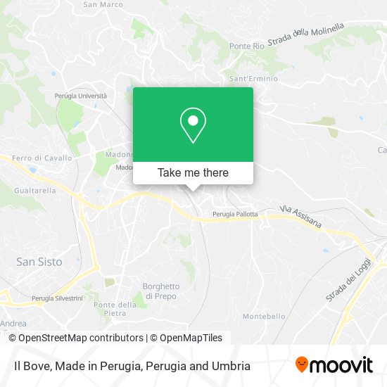 Il Bove, Made in Perugia map