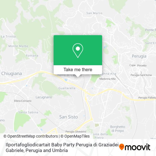 Ilportafogliodicartait Baby Party Perugia di Graziadei Gabriele map