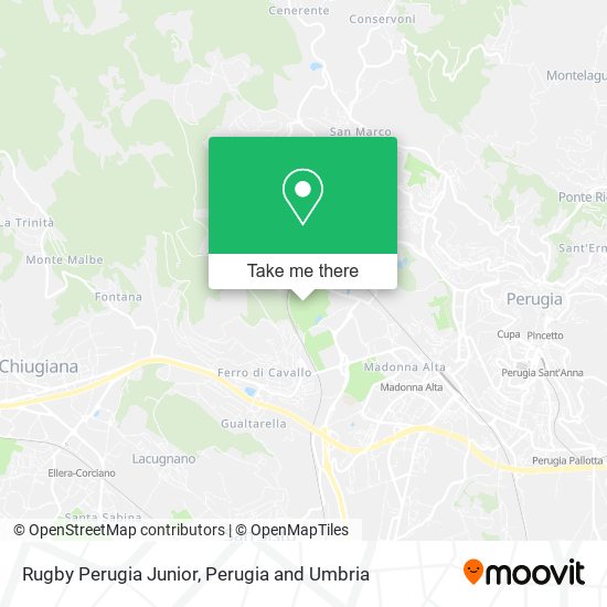 Rugby Perugia Junior map