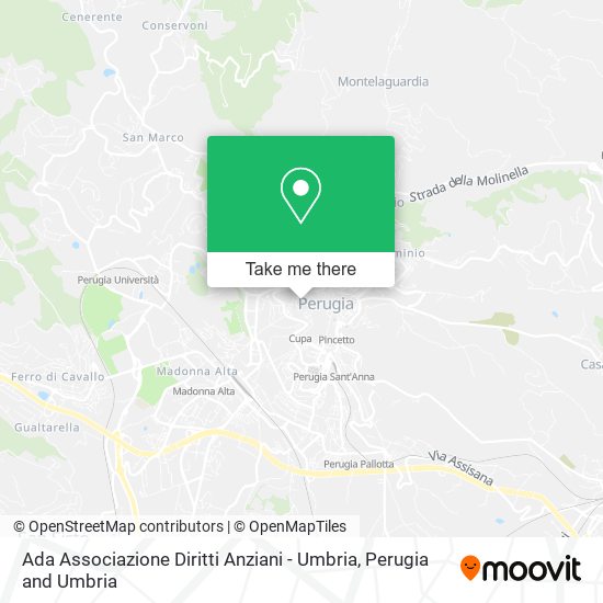 Ada Associazione Diritti Anziani - Umbria map