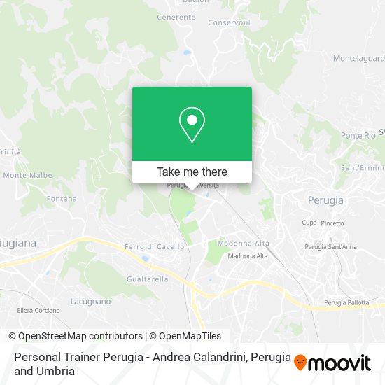 Personal Trainer Perugia - Andrea Calandrini map