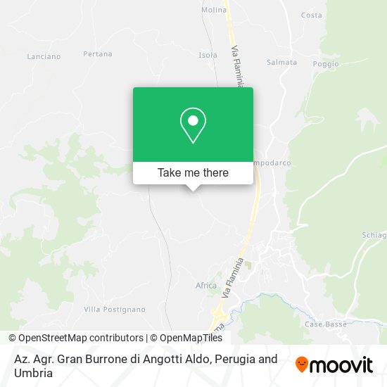 Az. Agr. Gran Burrone di Angotti Aldo map