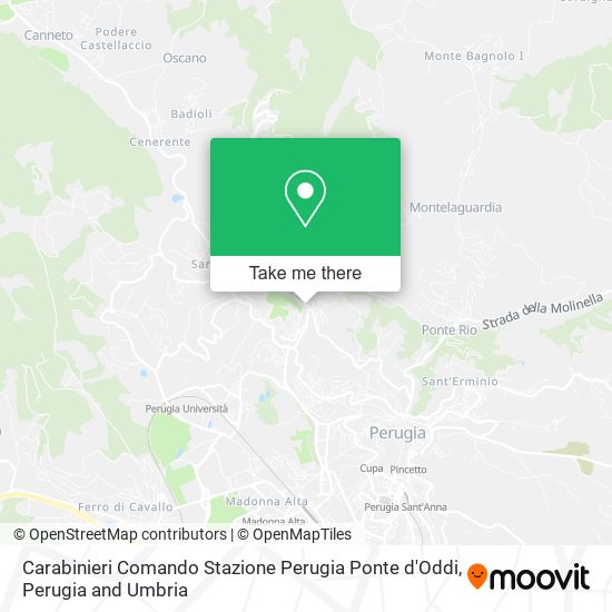 Carabinieri Comando Stazione Perugia Ponte d'Oddi map