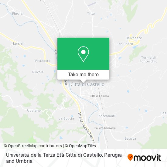 Universita' della Terza Età-Citta di Castello map