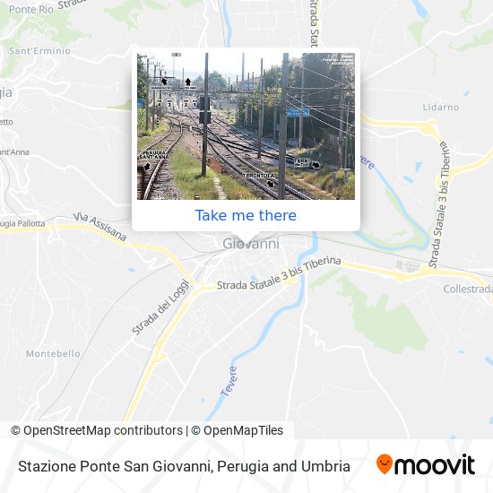 Stazione Ponte San Giovanni map