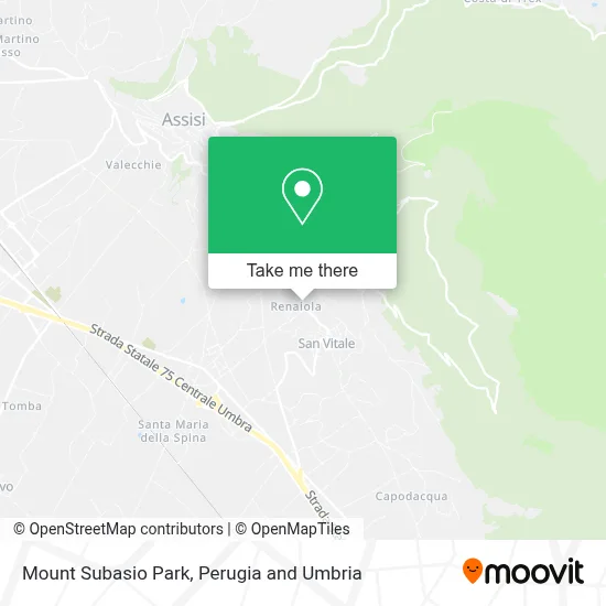 Mount Subasio Park map
