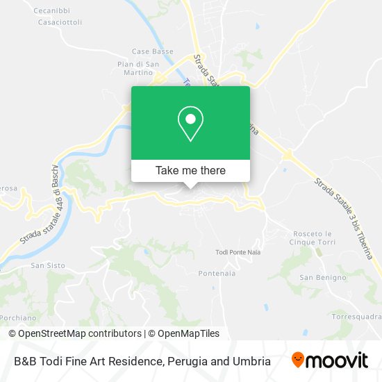 B&B Todi Fine Art Residence map