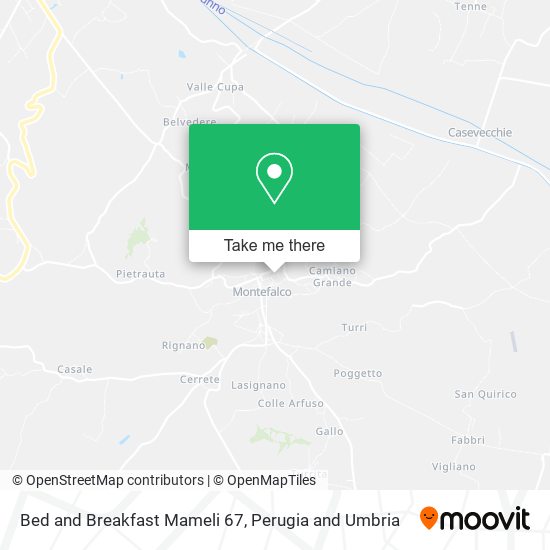 Bed and Breakfast Mameli 67 map