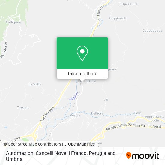 Automazioni Cancelli Novelli Franco map