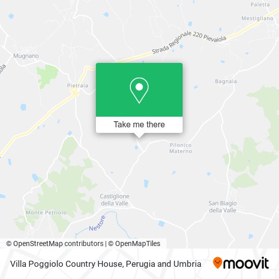 Villa Poggiolo Country House map