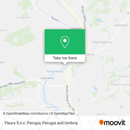 Fleurs S.n.c. Perugia map