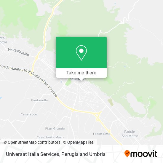 Universat Italia Services map