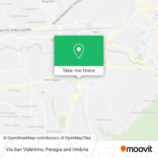 Via San Valentino map