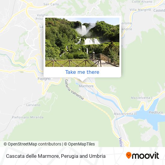 Cascata delle Marmore map