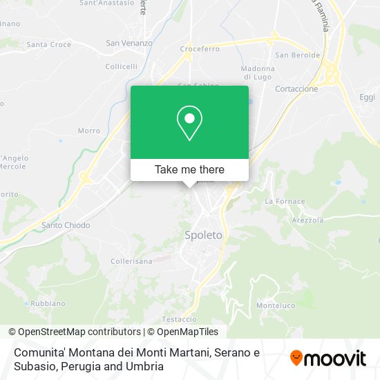 Comunita' Montana dei Monti Martani, Serano e Subasio map