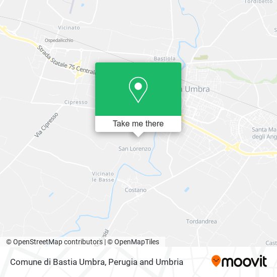 Comune di Bastia Umbra map
