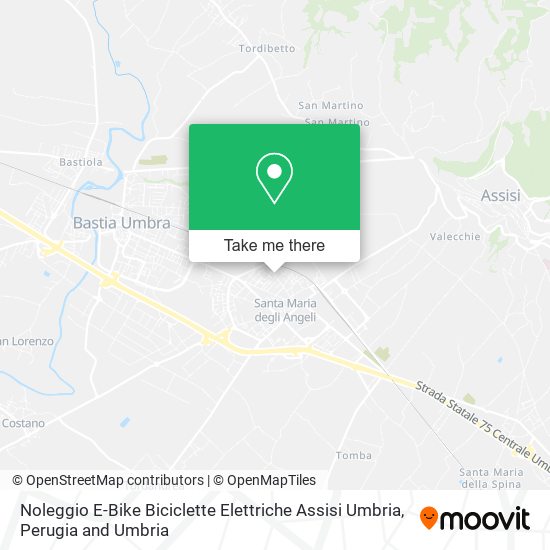 Noleggio E-Bike Biciclette Elettriche Assisi Umbria map