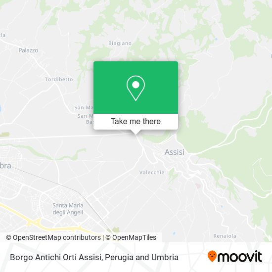 Borgo Antichi Orti Assisi map