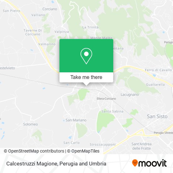 Calcestruzzi Magione map