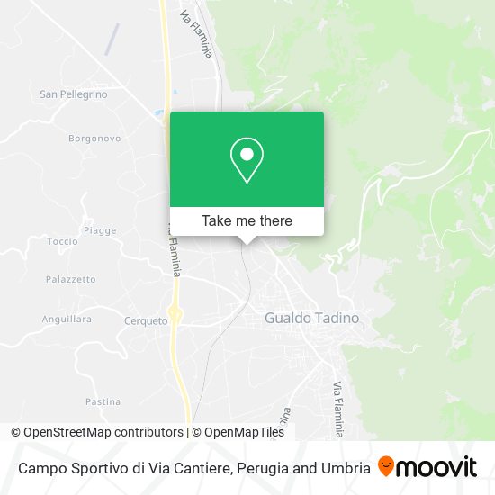 Campo Sportivo di Via Cantiere map