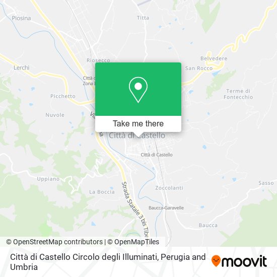 Città di Castello Circolo degli Illuminati map