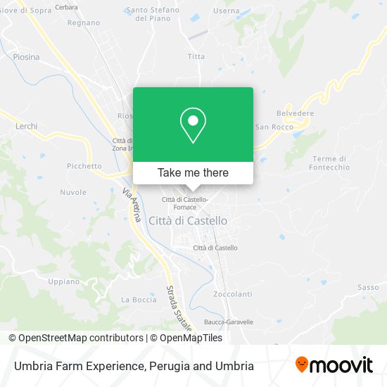 Umbria Farm Experience map