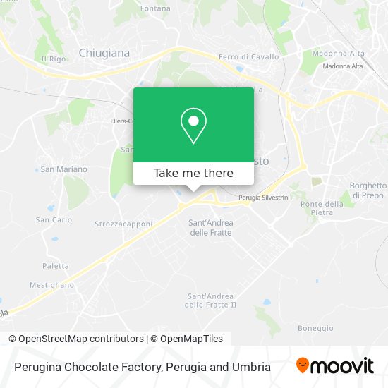 Perugina Chocolate Factory map