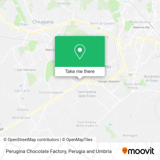 Perugina Chocolate Factory map