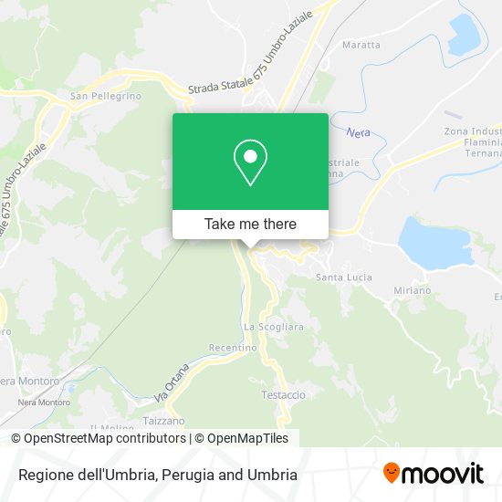 Regione dell'Umbria map