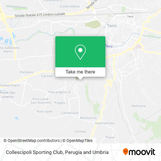 Collescipoli Sporting Club map