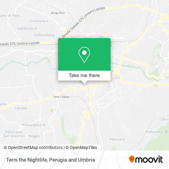 Terni the Nightlife map