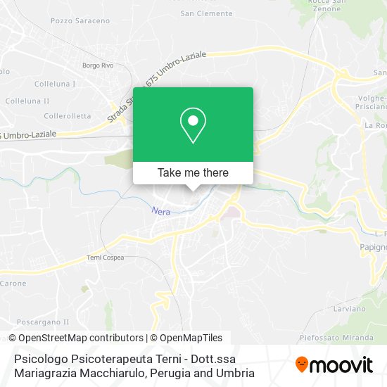 Psicologo Psicoterapeuta Terni - Dott.ssa Mariagrazia Macchiarulo map