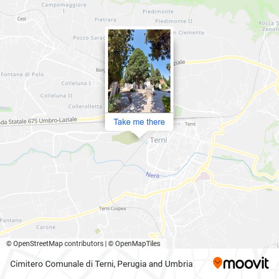 Cimitero Comunale di Terni map