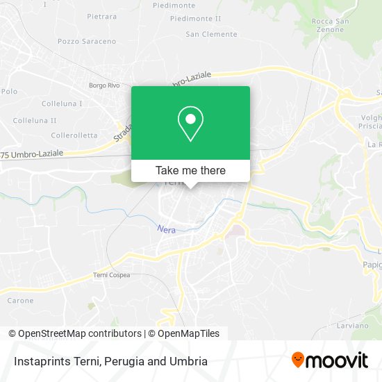 Instaprints Terni map