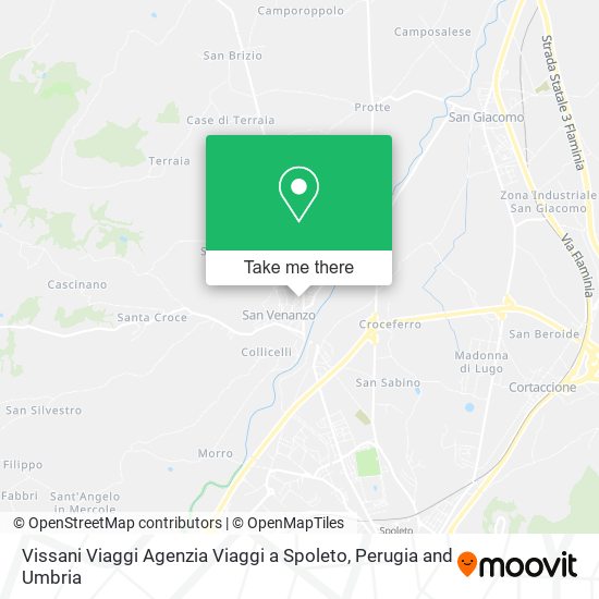 Vissani Viaggi Agenzia Viaggi a Spoleto map