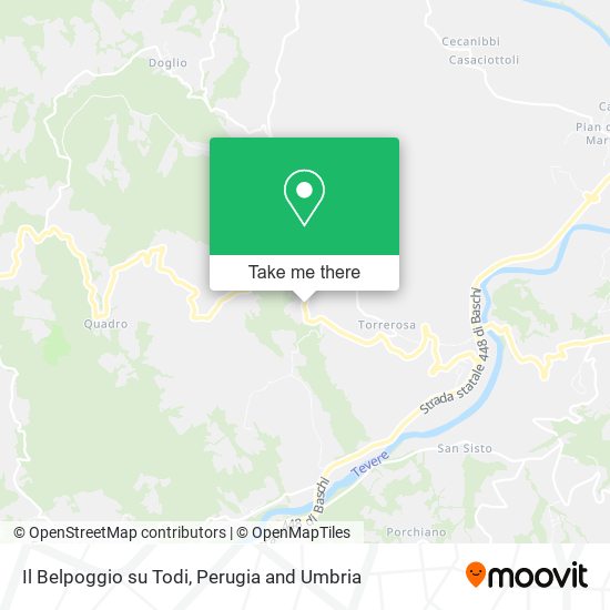 Il Belpoggio su Todi map